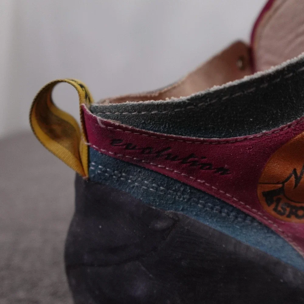 Vintage La Sportiva Kendo Evolution Climbing Shoes Mens 10 EU 43 Teal Pink Rock